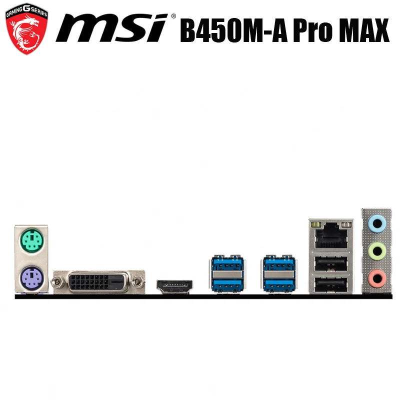 Socket AM4 MSI B450M-PRO MAX de la Placa base AMD Ryzen DDR4 32 GB AMD Ryzen Gen3 (R5/R7/R9) de Escritorio MSI B450 Placa base AM4 AMD B450 0