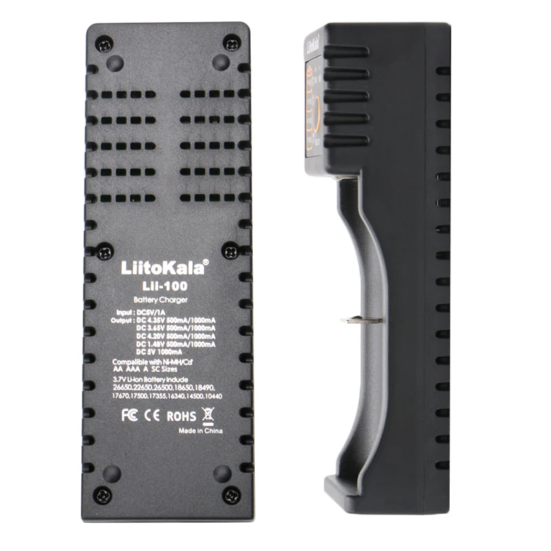 Lii-100 Cargador de Batería Para 26650 16340 RCR123 14500 LiFePO4 1.2 V Ni-MH Ni-Cd 0