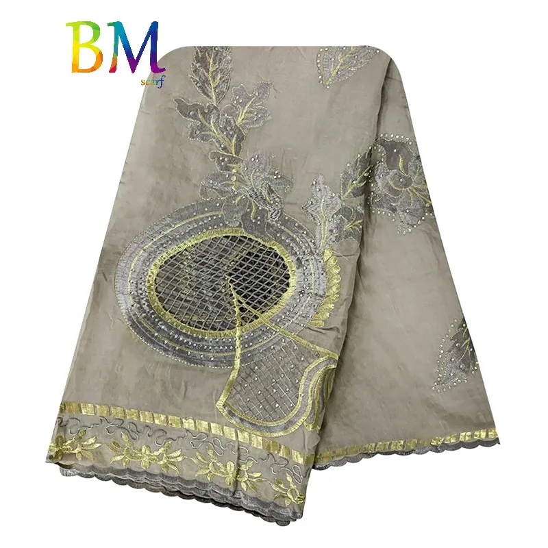 Los nuevos Musulmanes bordado de las mujeres de la bufanda del algodón, hermoso y económico，de algodón de gran tamaño señora bufanda para chales BX60 0