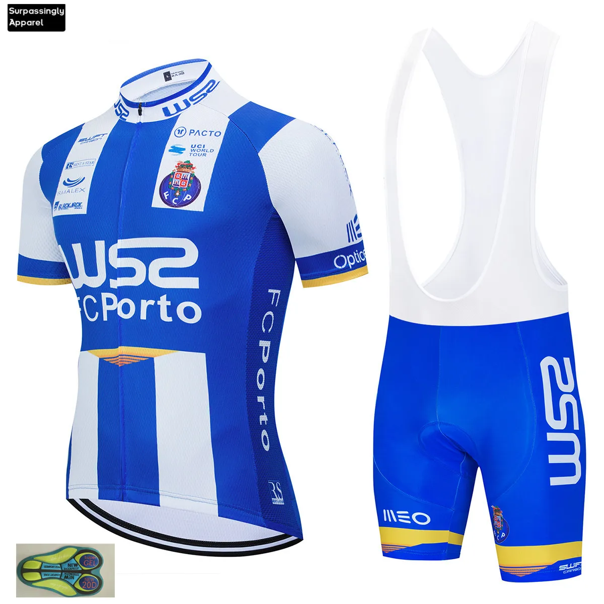 Nueva 2020 WS2 Azul Equipo de Ciclismo Jersey 20D Bicicleta pantalones Cortos de secado Rápido Ropa ciclismo para Hombre Verano Pro Ciclismo Maillot de Desgaste 0