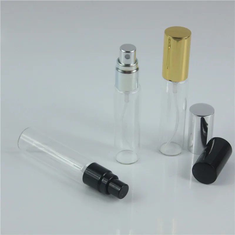 50pcs/lote 10 ml de Vacío Portátil de Vidrio Retornables de Perfume Botella Con Atomizador Vaciar Contenedores de Cosméticos Con Pulverizador Para Viajar 0