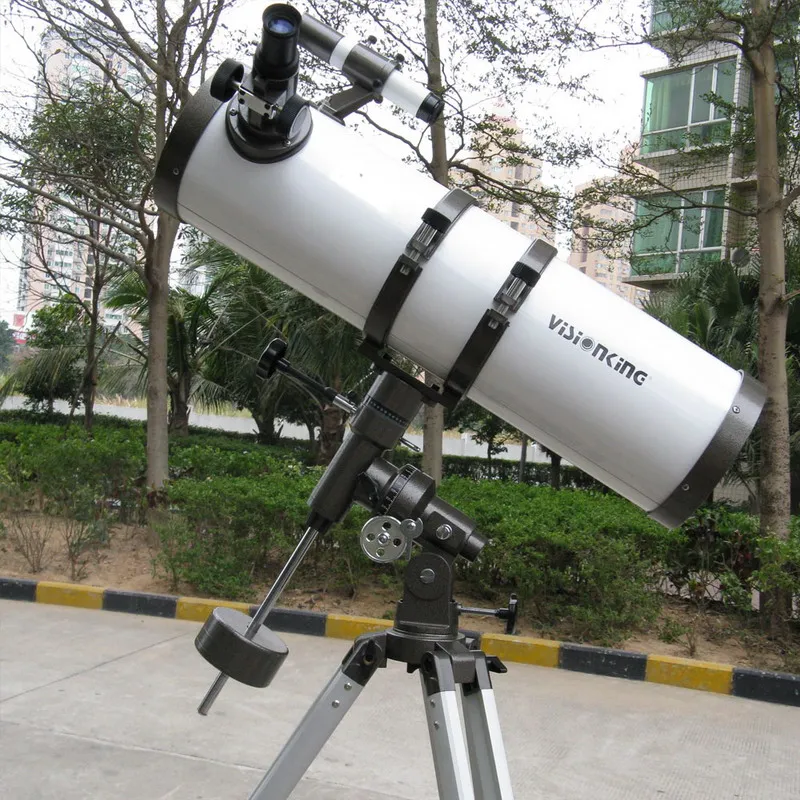 Visionking Reflexión 150750 un Telescopio Astronómico de 5.9 Pulgadas 150X Monocular Estrella de Observación de la Luna Con Montura Ecuatorial Trípode 0