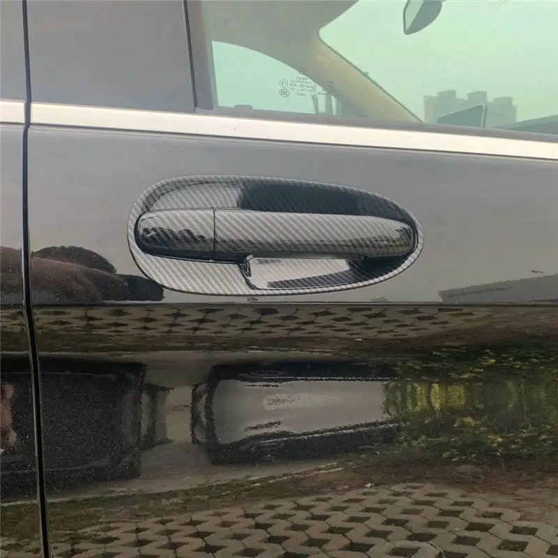 WELKINRY para Benz V-CLASS V-Klasse VITO W447-2019 v220d V250 Metris de fibra de carbono de grano del coche de la manija de la puerta del picaporte de la puerta tazón de recorte 0