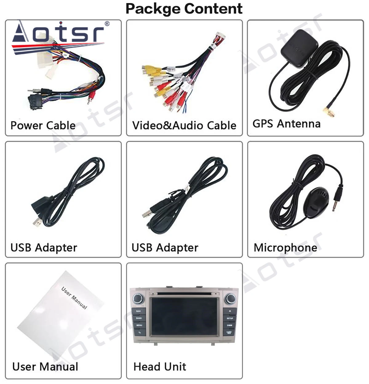 Aotsr PX6 Android 10.0 4+64G de la Radio del Coche de GPS de Navegación DSP Para Toyota Avensis T27 2009+ Coche HD Stereo Video Multimedia Reproductor de DVD 0