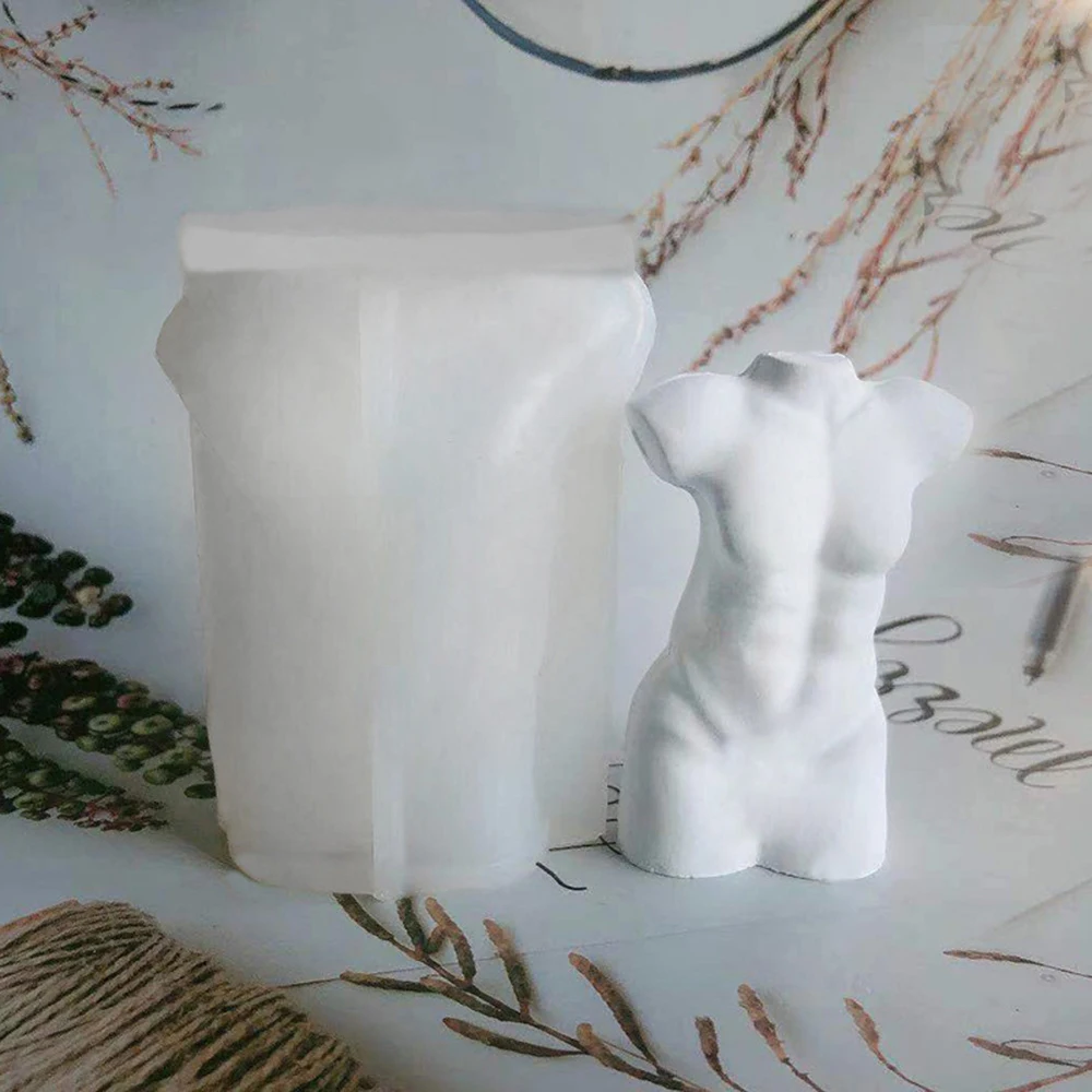 1PC en 3D del Cuerpo Humano el Arte de la Vela del Molde de Silicona Hombres mujeres Mujeres Modelo de Cuerpo de Silicona, Moldes de Cristal de Cera Resina del Molde de la Vela DIY Craft 0