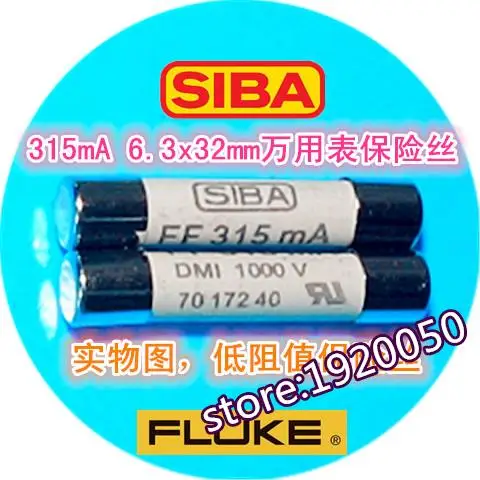 FLUKE probador de aislamiento del tubo del fusible FF315mA 315mA 1000V F1508/1503/1507 6.3*32 0
