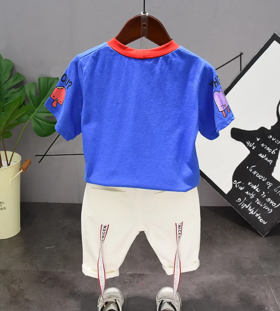 2020 estilo Boy juego de Ropa de Niños Ropa de Niños Ropa de manga corta camiseta + pantalones cortos de 2 piezas Traje de Conjunto de los Niños Traje de 2-6 años 0