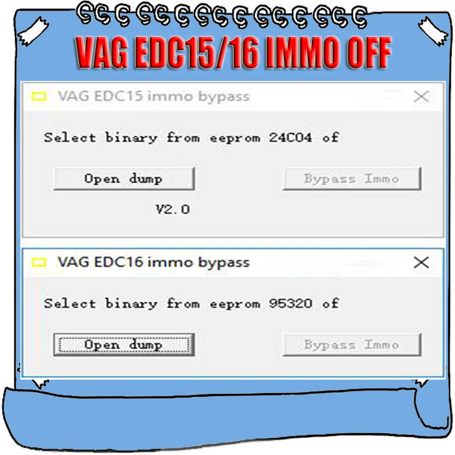 VAG EDC15 EDC16 Immo Off Bypass Inmovilizador para EEPROM 24C04 95320 0