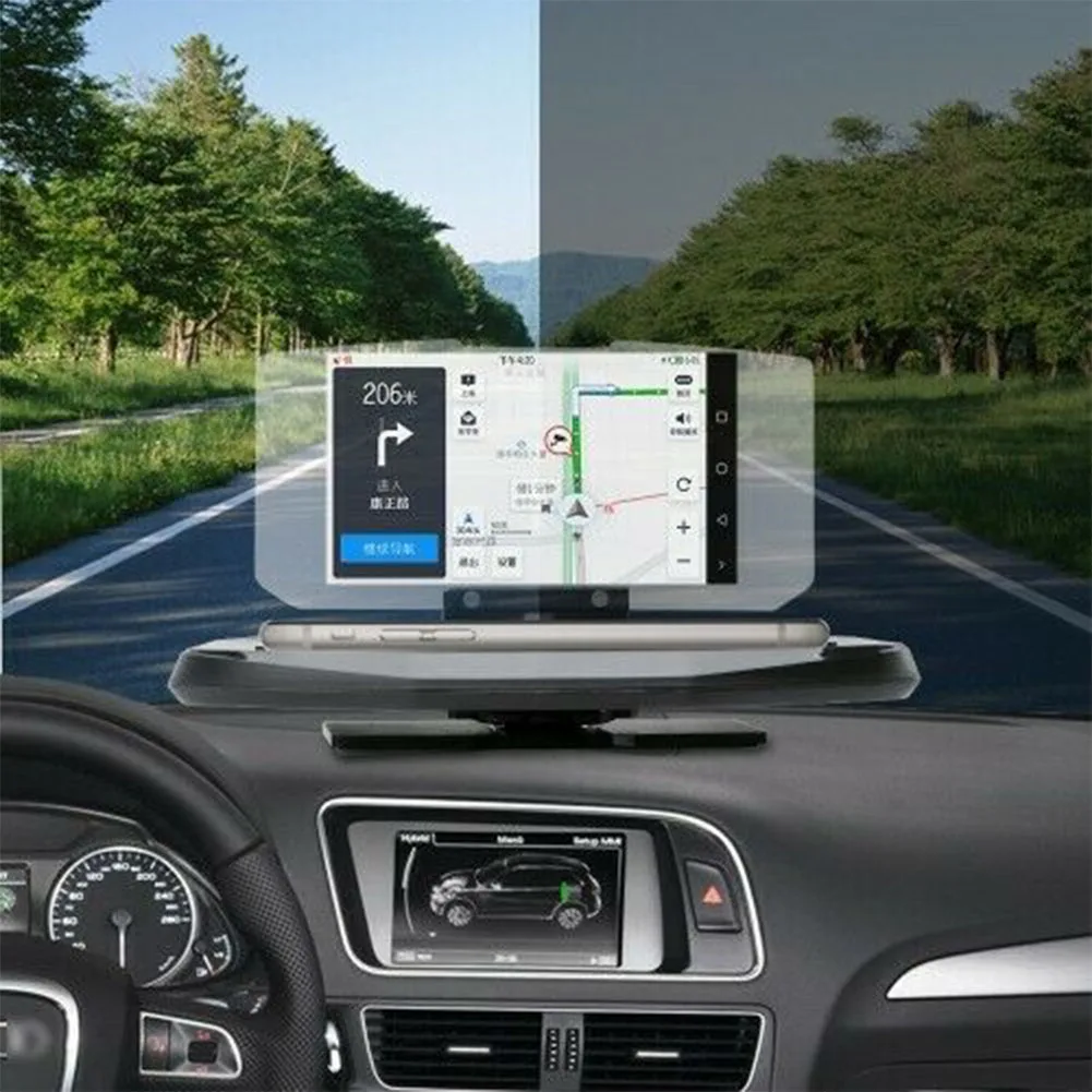 HD la Velocidad del vehículo Advertencia Portátil Head Up Display de Conducción Segura Titular del Teléfono Multifunción Proyector Smart Clara de Navegación GPS 0