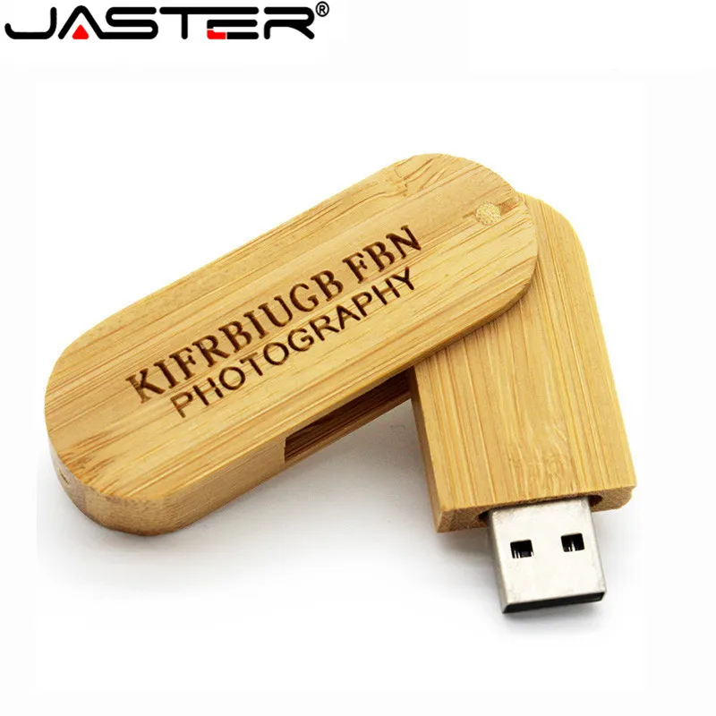 JASTER LOGOTIPO de personalizar de madera portátil de Madera USB Flash Drive pen drive de 4GB 16G 32 GB 64 GB Memory stick U dick regalos de boda 0