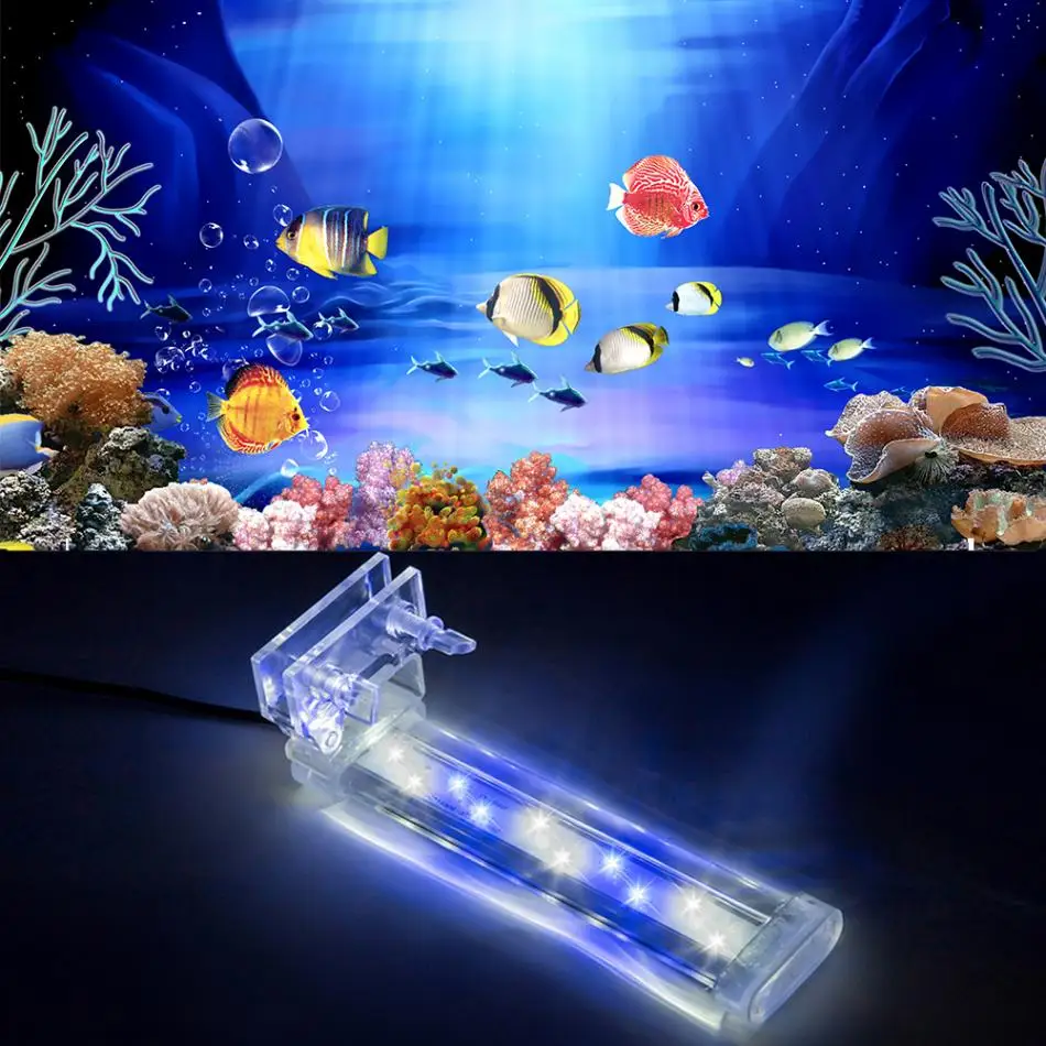 Impermeable LED acuario Luz de Buceo Clip de la Luz Tanque de Peces de la Iluminación de las Plantas Acuáticas, la Luz de Acuario Decoración de Enchufe de la UE 0