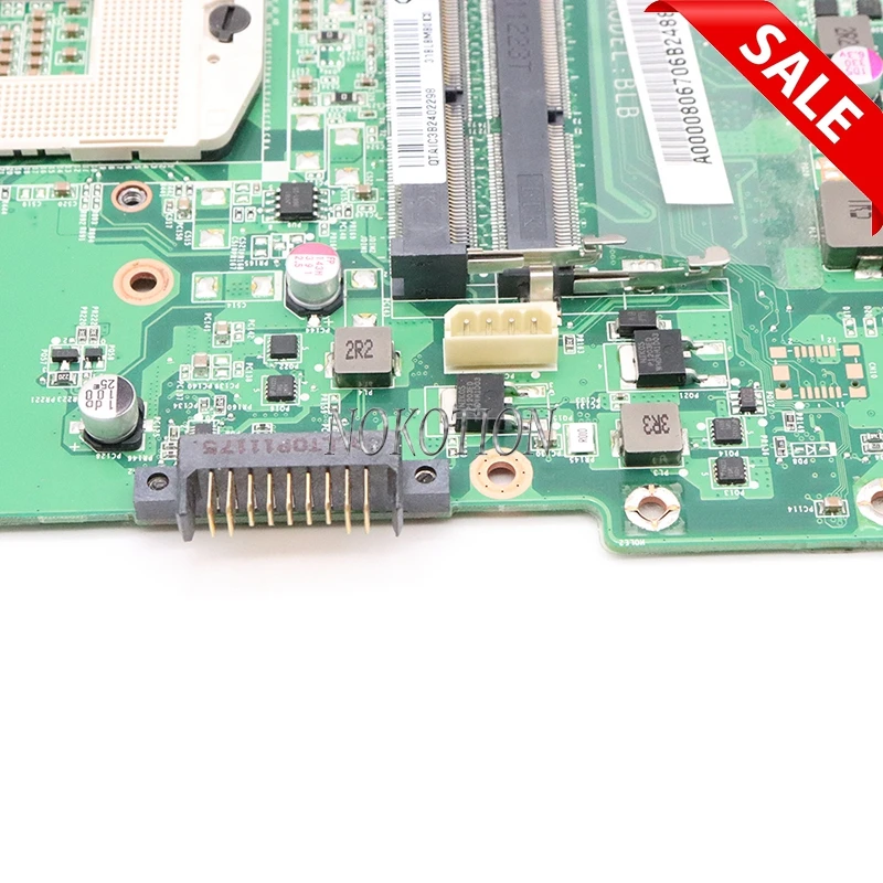 NOKOTION de la placa base del ordenador Portátil para Toshiba Satellite L750 L755 Placa base Compatible para A000080670 DA0BLBMB6F0 HM65 DDR3 de prueba completa 0
