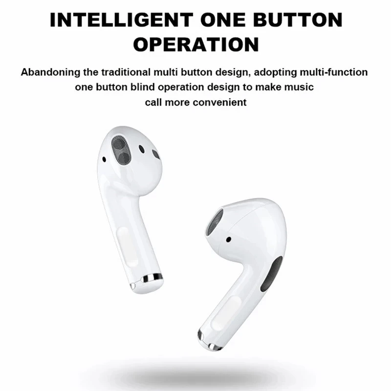 Nuevo Mini Pro 4 TWS Bluetooth de los Auriculares de Control Táctil Inalámbrico de Auriculares de manos libres Auriculares Con Caja de Carga Para el Teléfono Inteligente 0