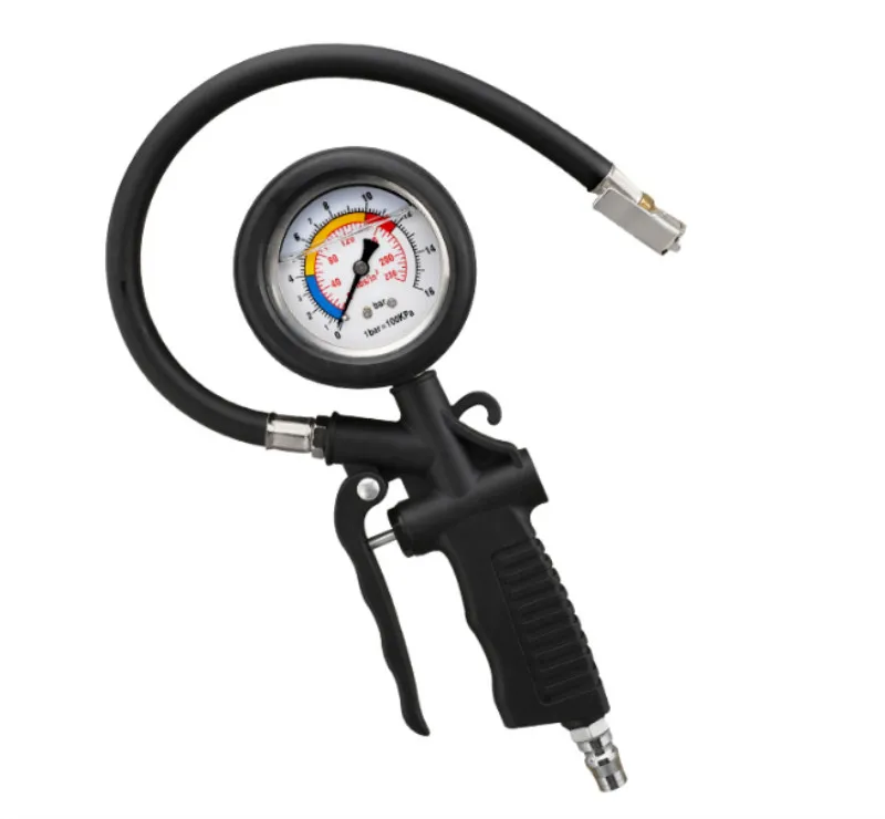 Nuevo digital de Alta precisión medidor de presión de neumáticos con inflable de la cabeza del coche de la presión de los neumáticos monitor de contar, obviamente, agregar la bomba de aire de la pistola 0