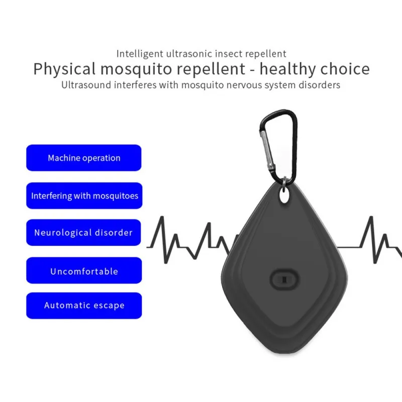 Ultrasonidos Ahuyentador de Plagas Plagas Controler Alimentado por USB Portátil al aire libre de Ultrasonidos de Plagas de Mosquitos Repelente Repelente de Insectos 0