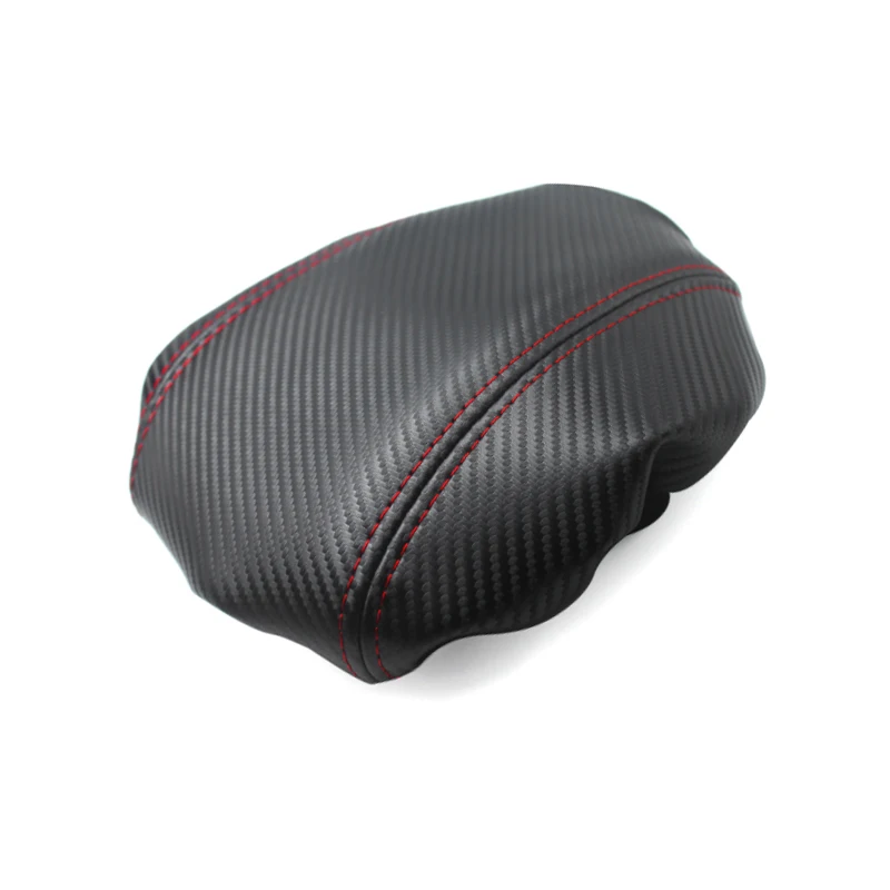 Para VW Golf 7 MK7 2016 Carbono Textura de Cuero de Microfibra Interior del Coche Apoyabrazos central Cubierta de la Caja de Recorte 0