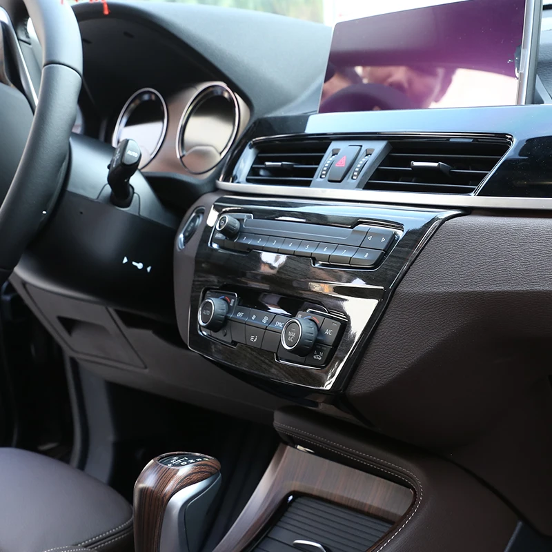 Auto Interior de un Coche del Centro de Panel de la Decoración del Marco de la Tapa de la Decoración de la Moldura de la etiqueta Engomada Para BMW X1 F48 20i 25i 25l X2 F39 2016-2019 0