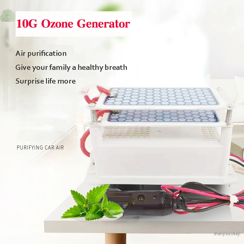 10G Mini Generador de Ozono para Coche generador de ozono purificador de aire, Esterilización Quitar el olor de Ozono desinfección de aire fresco dispositivo 0