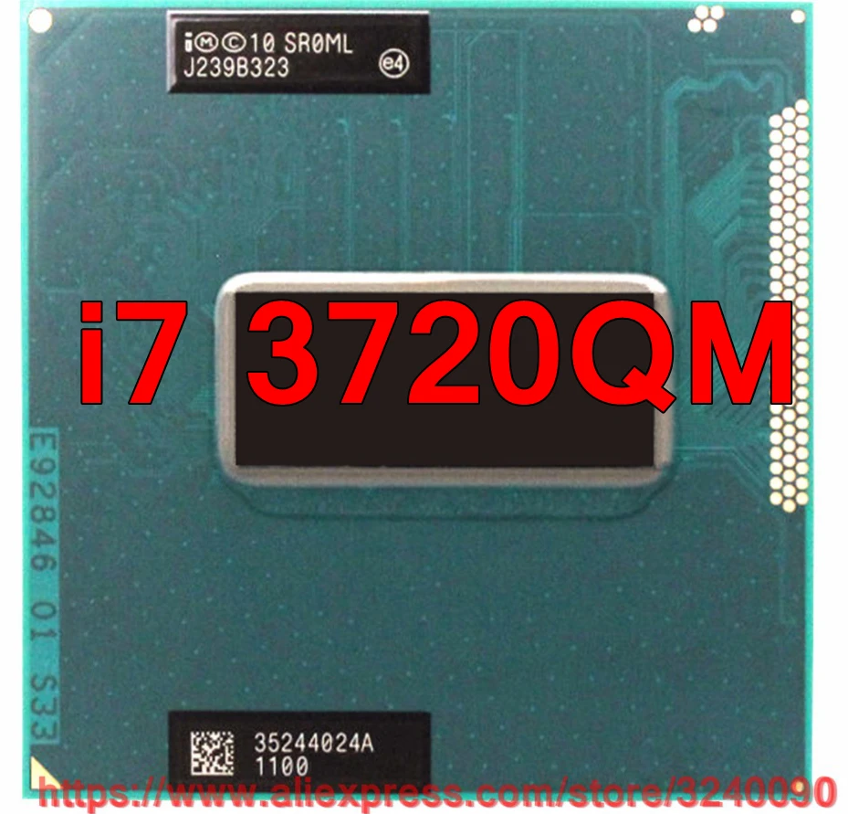 Original lntel Core i7 3720qm SR0ML de la CPU (6M Cache/2.6 GHz-3.6 GHz/Quad-Core) i7-3720qm Portátil procesador de envío gratis 0
