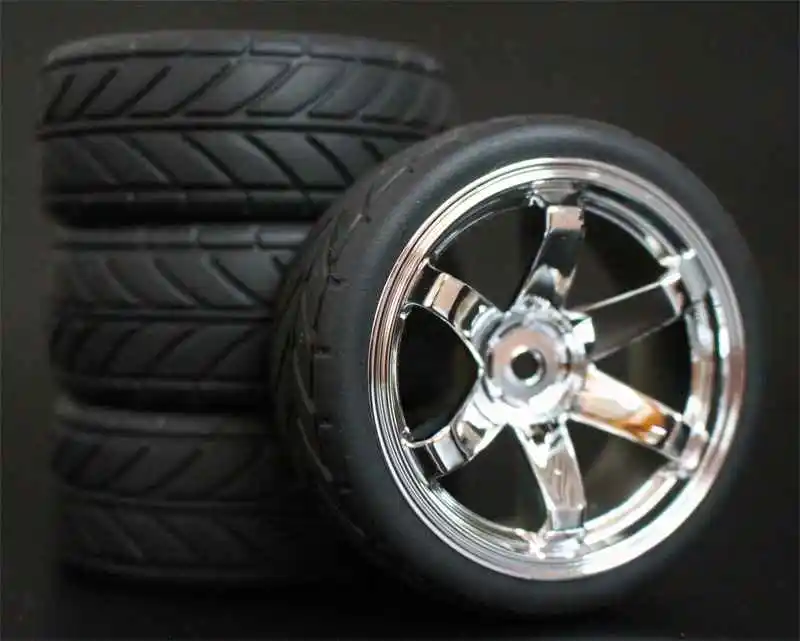 4pcs RC Neumáticos para 1/10 de Plástico y Ruedas de 26 mm de Espuma de Insertar En Carretera Coche HPI HSP Piezas de Repuesto 706 0