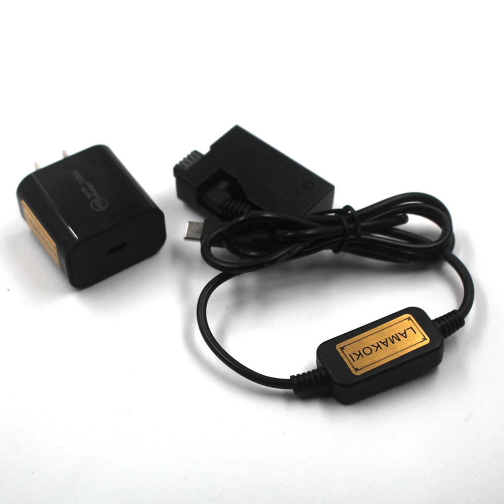 USB 5V ACK-E8 DR-E8 LP-E8 Cable de Alimentación ficticia de la batería DC Acoplador Para Cámara RÉFLEX digital Canon EOS 550D 600D 650D 700D T2i T3i T4i X4 X5 0