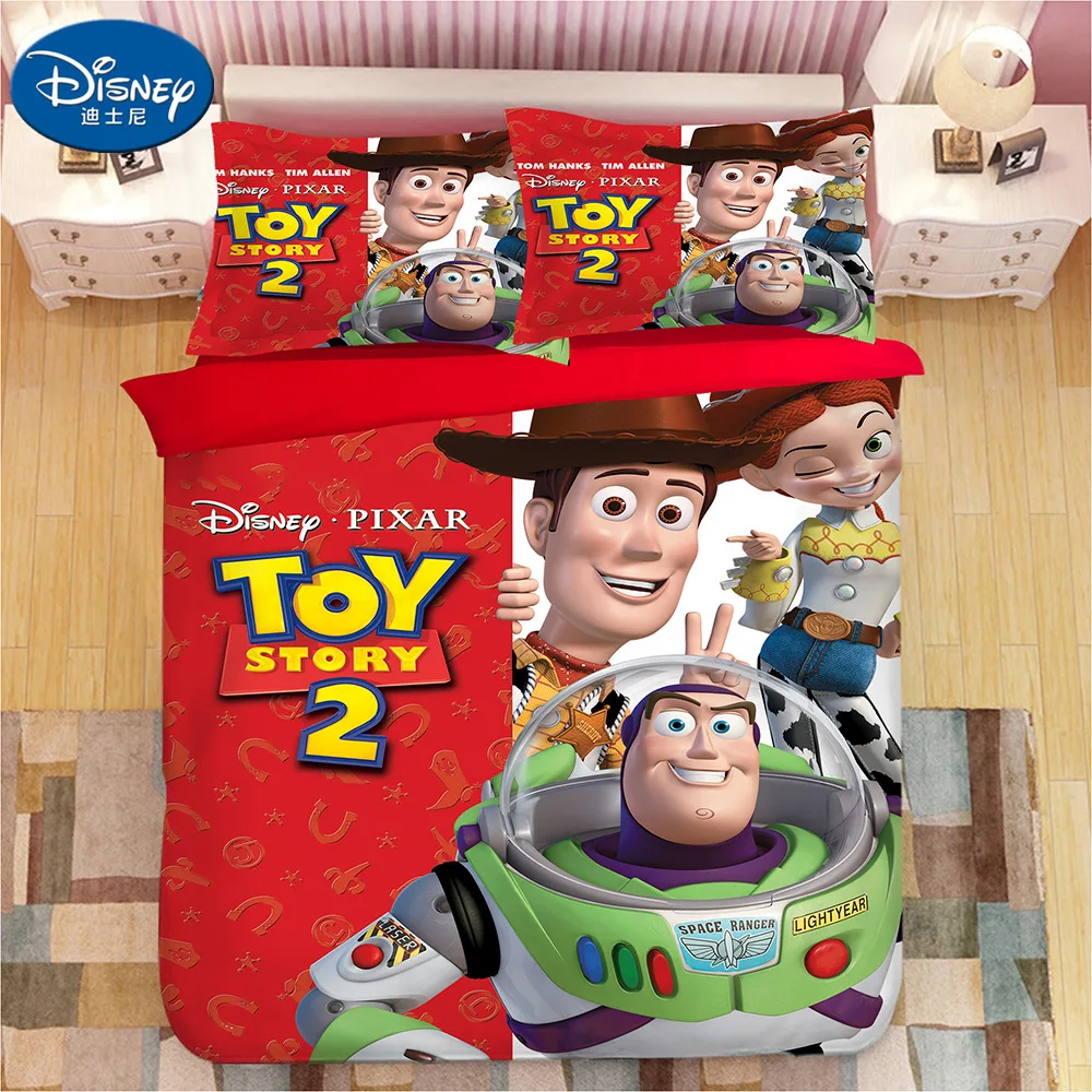 Disney Toy Story Niños de dibujos animados de ropa, Camas Queen King funda de Edredón Conjunto de Buzz Light year Boy Regalo Dormitorio Decoración 0