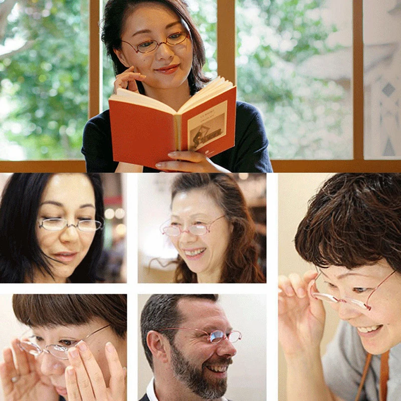 Nuevo Japonés multifocal Progresiva anti-azul gafas de lectura de los hombres Giratorio gafas de lectura de mujeres cerca de gafas de presbicia 0