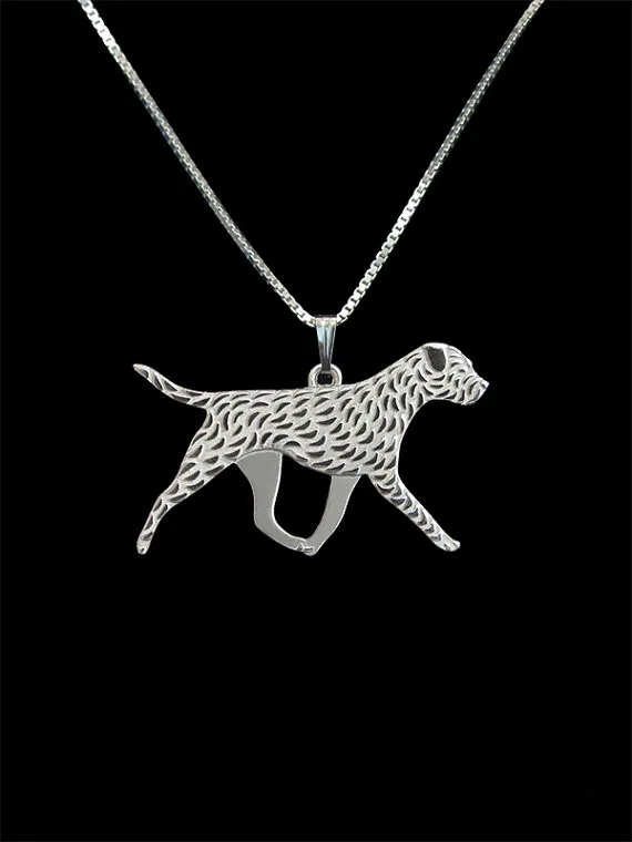 Moda lindo de la moda Border Terrier perro colgante de collar de las mujeres de la declaración del collar de los hombres de cs go collares 0