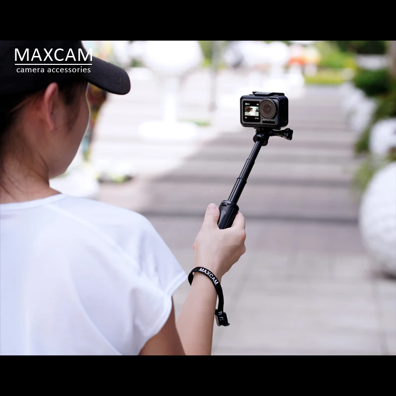 MAXCAM para Gopro Hero 8 7 6 Mango Extensible Trípode de Bolsillo Polo Mini Selfie Stick para DJI OSMO cámara de Deportes de Acción de teléfono inteligente 0