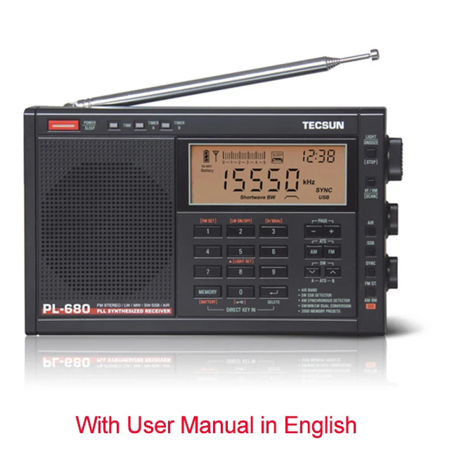 Tecsun PL-680 radio fm portátil de alto rendimiento completo de la banda sintonizador digital de radio estéreo de FM AM SW SSB Receptor de Radio 0