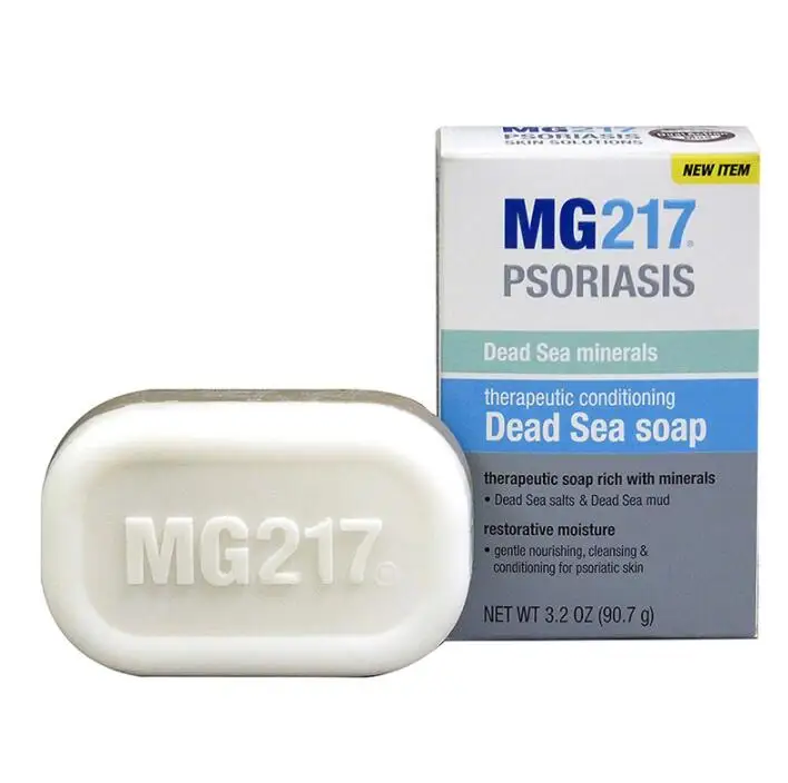 Original MG217 Terapéutico Acondicionado del Mar Muerto Jabón de Barra, 3.2 Onzas 90.7 g para la psoriasis de la piel la sal del mar muerto y el barro 0