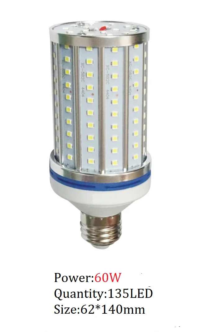 Bombillas LED de Maíz Bombilla Lámpara E27 E40 30W, 60W 80W 1200W de CA 85V-265V Lampada Aluminio LLEVÓ la Luz del Maíz Spot Bombillas de SMD2835 LED Lámparas 0