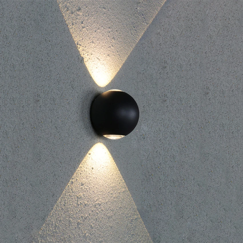 Impermeable al aire libre IP65 Lámpara de Pared LED Luz de Pared Moderno para Interior/al aire libre de la Decoración de Arriba Abajo de la Dual-Cabeza de Aluminio de la Lámpara de Pared NR-176 0