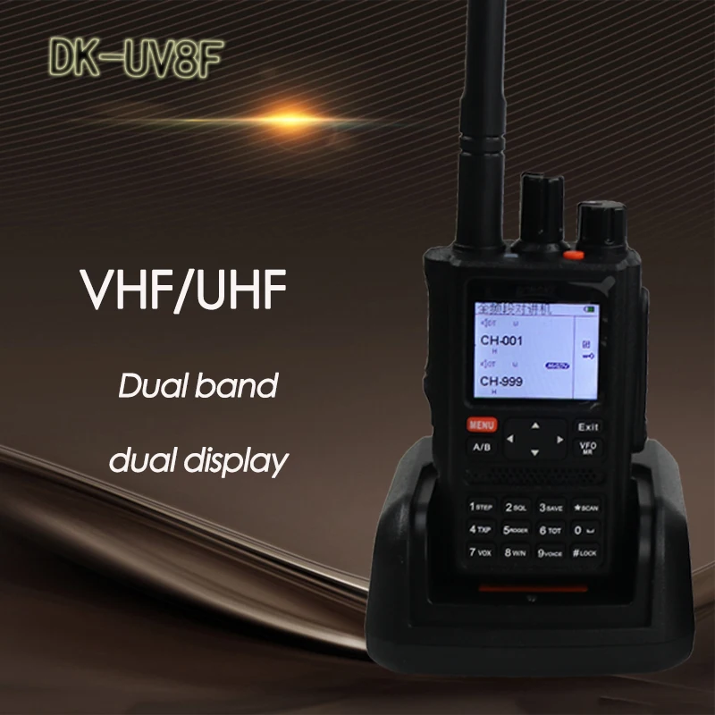 DONGKE UV 8F Potente Walkie Talkie 10km CB estación de Radio yaesu sq Transceptor VHF de Largo alcance Portátil dmr Radio comunicador 0