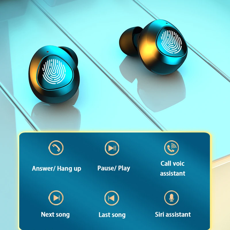 2020 Originales Nuevos Brotes Más TWS Verdadero Auriculares Inalámbricos Mini Bass Auriculares Bluetooth Auriculares Deportivos Auriculares Con Caja de Carga 0