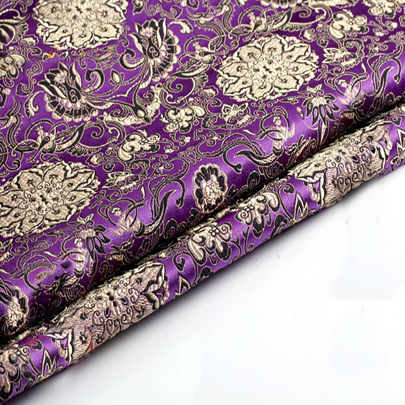 75x100cm Importados de estilo Japonés púrpura Metálico Jacquard Tela de Brocado,3D jacquard de hilo teñido de tela forWomen Abrigo Vestido de Falda 0