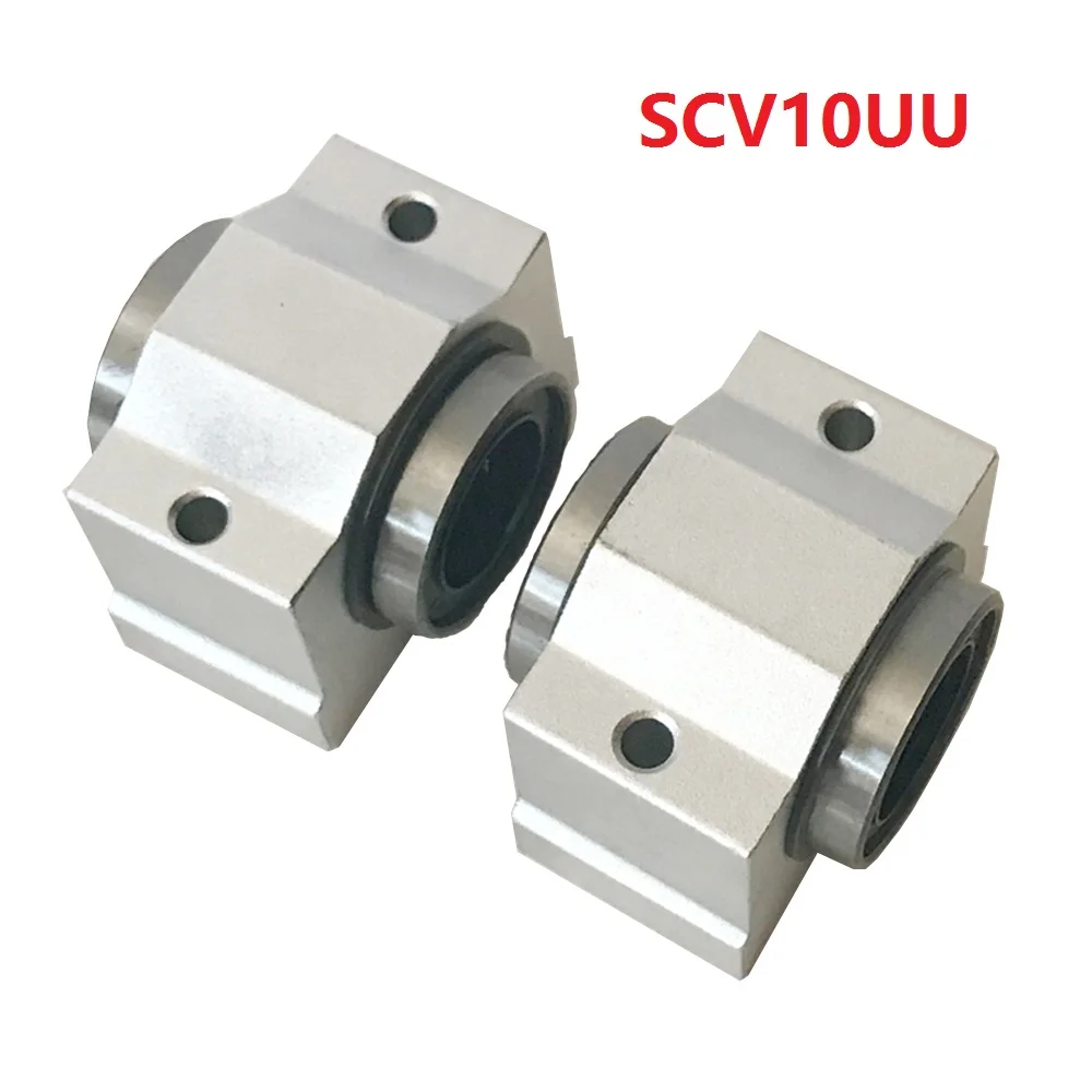 2PCS SCV10 ( SCV10UU SC10VUU) Lineal Cojinete de Bolas de 10 mm bloque de CNC 0