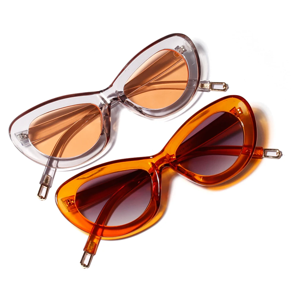 Peekaboo nuevo de ojo de gato de las mujeres gafas de sol teñidas de color de la lente del vintage 2019 transparente sexy cat eye gafas de sol para damas uv400 0
