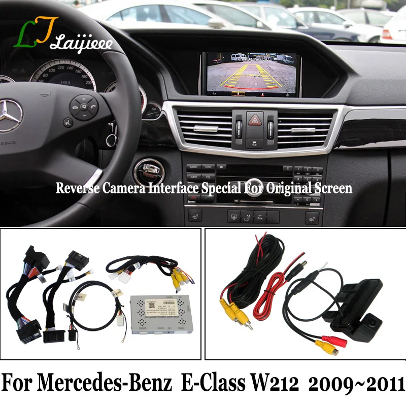 Para Mercedes Benz Clase E W212 2009 2010 2011 HD Retrovisor Revertir la Cámara de Aparcamiento Kit de Interfaz de Actualización de Pantalla Original 0