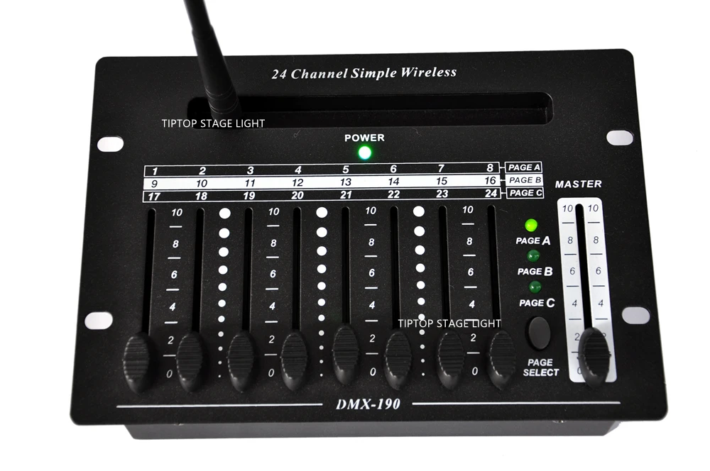 Ping 24 de Canal Simple control Remoto Inalámbrico DMX 512 Luz de la Etapa de Controlador de Batería de Litio recargable 0