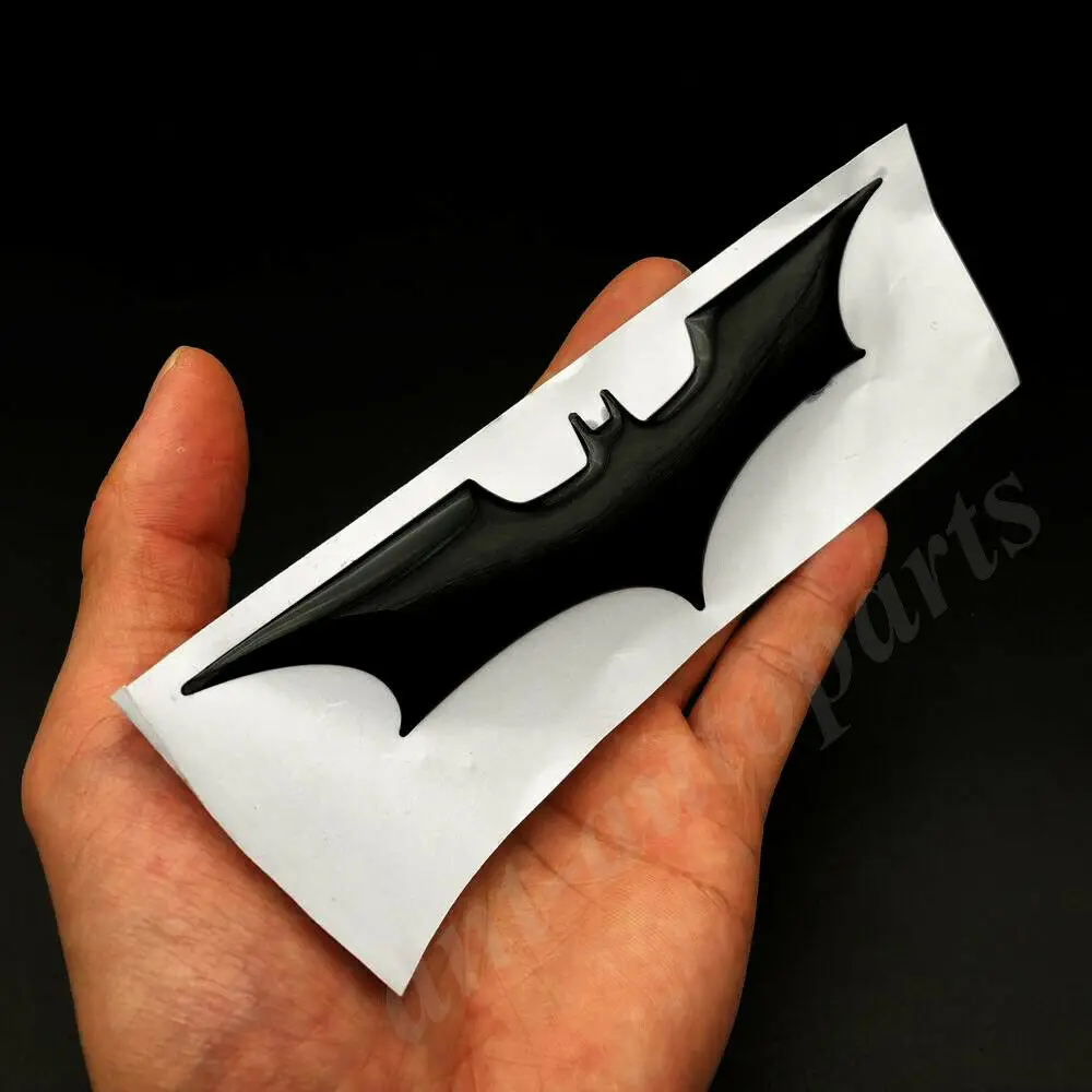 Negro De Batman Dark Knight Tronco De Coche Guardabarros Trasero Lado De La Insignia Emblema Decal Sticker 0