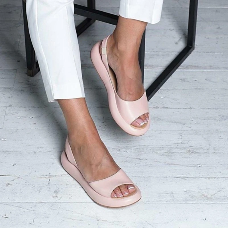 Nueva 2020 Color Caramelo De Las Mujeres Sandalias Chanclas De Verano De Roma Slip-On Transpirable Antideslizante Zapatos De Mujer Diapositivas Sólido Casual Femenina 0