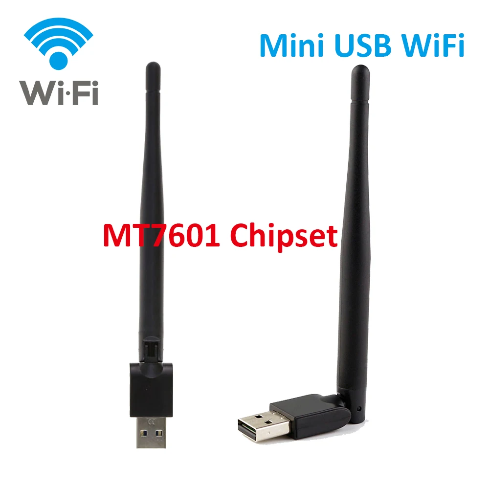 Mini MT7601 USB Inalámbrico WiFi con la Antena del Adaptador de LAN para el Receptor de Satélite Digital GTMEDIA V7S, V8,Super NOVA V8,V9 Super etc 0