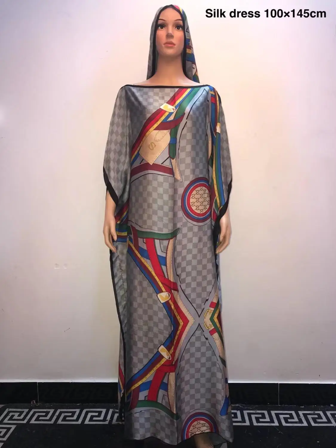 Increíble impreso Kaftan los Vestidos de Seda Populares de Malasia Estilo de las mujeres Musulmanas vestido de seda africanos vestidos para las mujeres 0