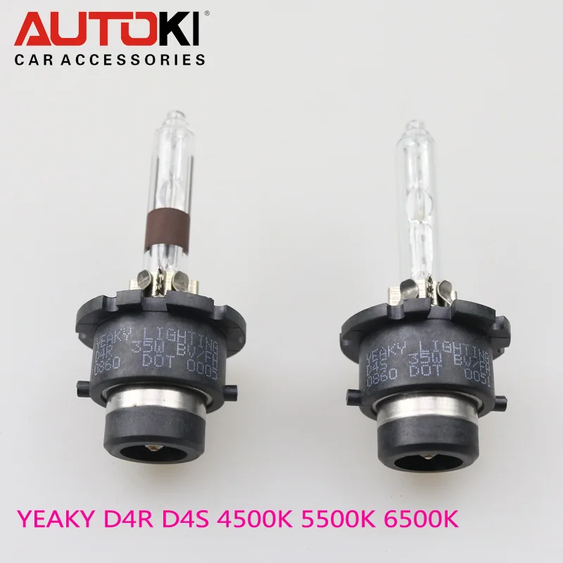 Autoki Yeaky Serie de 35W Super Brillo HID Xenon Bombilla D4R/D4S lámpara HID para el reemplazo del bulbo de halógeno 4500K 5500K 6500K 0