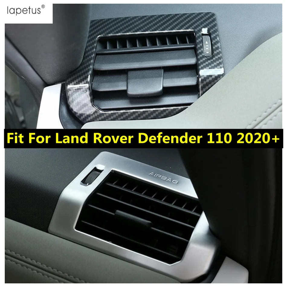 Tablero de instrumentos del Lado del Aire Acondicionado de CA de Ventilación de la Cubierta de Salida de ajuste Para el Land Rover Defender 110 2020 2021 Fibra de Carbono Buscar / Mate Kit 0