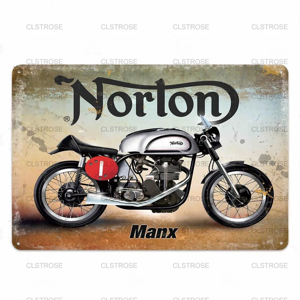 Metal Signos Clásicos de la Motocicleta de pósters Vintage Pintura Decorativa de la Pared de la Placa de Barra de Bar Garaje de Decoración 0