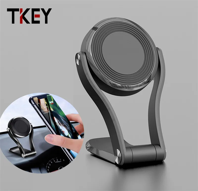 TKEY Magnético de teléfono para Coche Titular de 360 Giratorio Plegable Imán Fuerte Soporte Para el Iphone Samsung S20 Xiaomi Huawei Montaje Universal 0