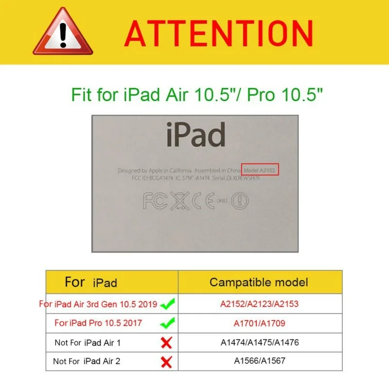 Caso para el Ipad Air 3 10.5 2019 a prueba de Golpes resistente a los Arañazos Slim Fit Tablet funda para el Ipad Pro 10.5 A1701 A1709 Protectora de los Casos 0