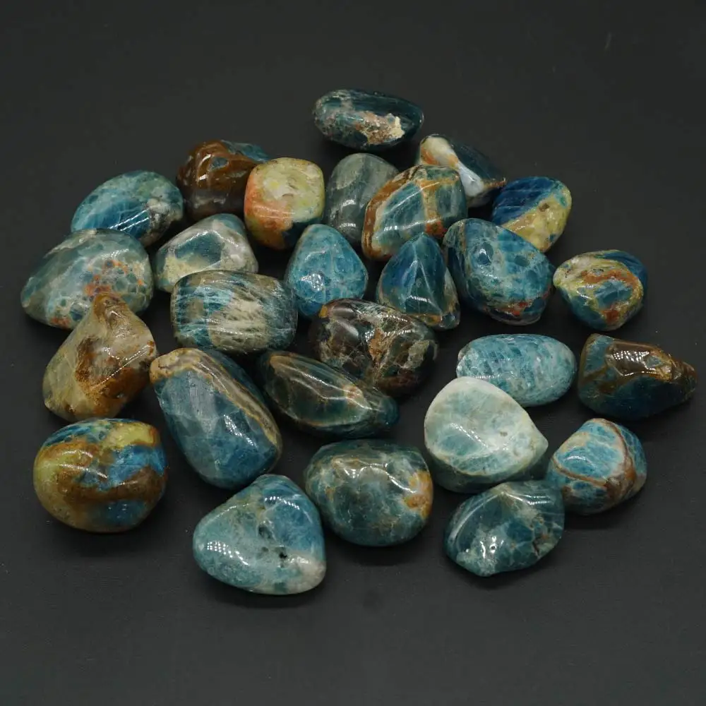 A granel Cayó Azul de Apatita de Piedra Natural Pulida de la piedra preciosa de los Suministros para la Wicca, el Reiki, la Energía de Cristal de Sanación 0